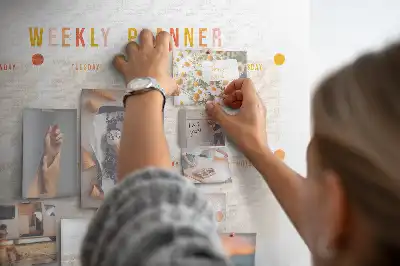Tableau d’affichage en liège Planning de sept jours