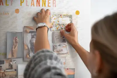 Tableau d’affichage en liège Planning de sept jours