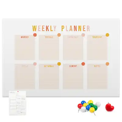 Tableau d’affichage en liège Planning de sept jours