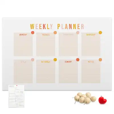 Tableau d’affichage en liège Planning de sept jours