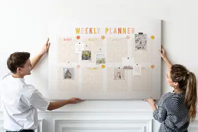 Tableau d’affichage en liège Planning de sept jours