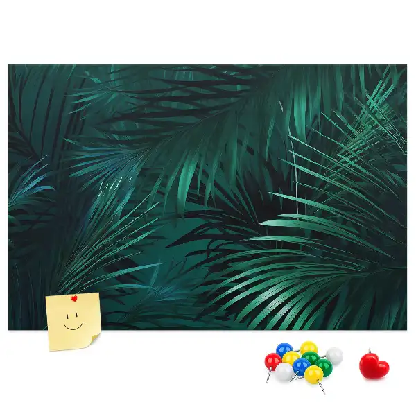 Tableau en liège décoratif motif végétation exotique jungle safari