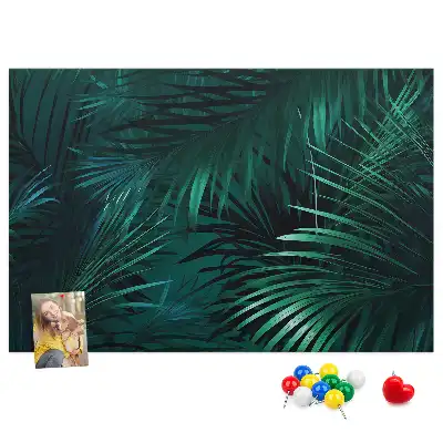 Tableau en liège décoratif motif végétation exotique jungle safari