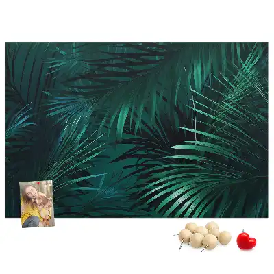 Tableau en liège décoratif motif végétation exotique jungle safari