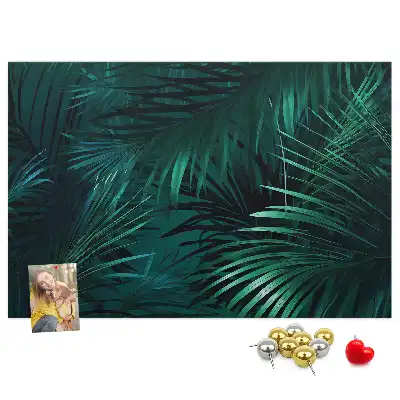 Tableau en liège décoratif motif végétation exotique jungle safari