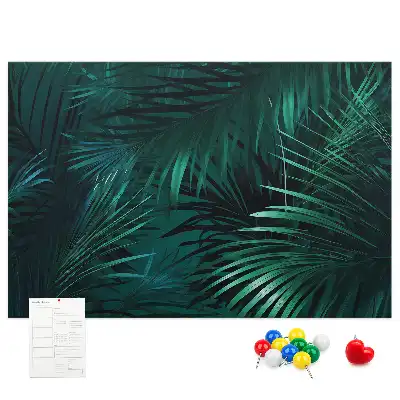 Tableau en liège décoratif motif végétation exotique jungle safari