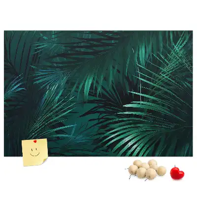 Tableau en liège décoratif motif végétation exotique jungle safari