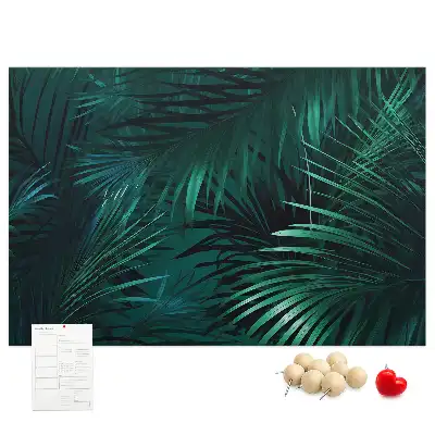 Tableau en liège décoratif motif végétation exotique jungle safari