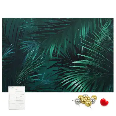 Tableau en liège décoratif motif végétation exotique jungle safari