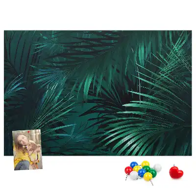 Tableau en liège décoratif motif végétation exotique jungle safari