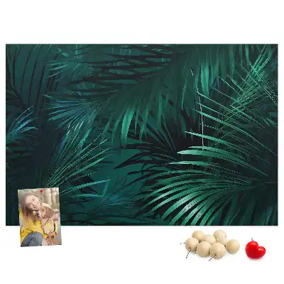 Tableau en liège décoratif motif végétation exotique jungle safari