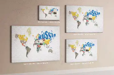 Tableau en liège décoratif avec inscription géographique