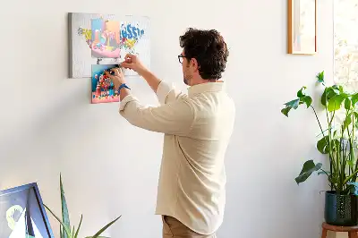 Tableau en liège décoratif avec inscription géographique
