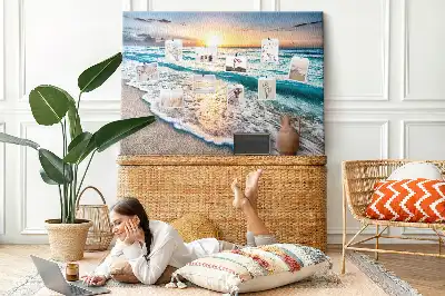 Tableau de liège Bord de mer vagues