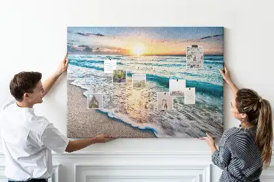 Tableau de liège Bord de mer vagues