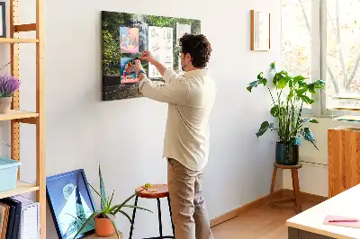 Tableau de liège Cascade forêt