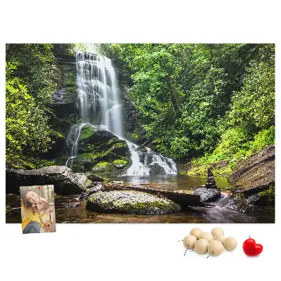 Tableau de liège Cascade forêt