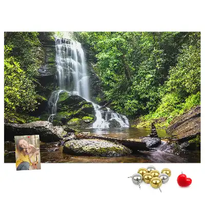 Tableau de liège Cascade forêt