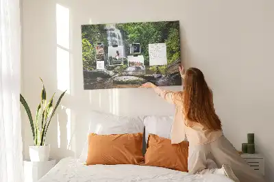 Tableau de liège Cascade forêt