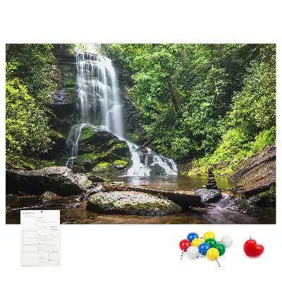 Tableau de liège Cascade forêt