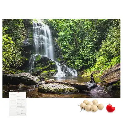 Tableau de liège Cascade forêt