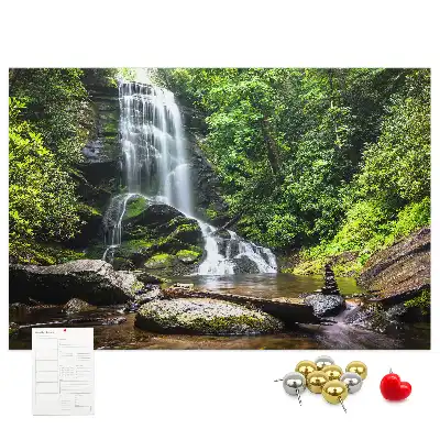 Tableau de liège Cascade forêt