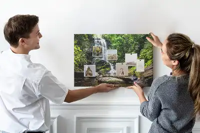 Tableau de liège Cascade forêt