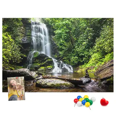 Tableau de liège Cascade forêt