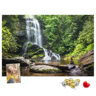 Tableau de liège Cascade forêt