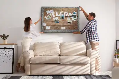 Tableau d’affichage en liège Panneau de bienvenue