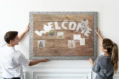 Tableau d’affichage en liège Panneau de bienvenue