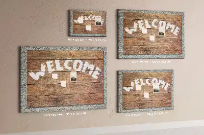 Tableau d’affichage en liège Panneau de bienvenue