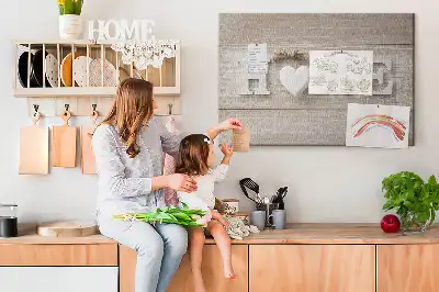 Tableau d’affichage en liège Inscription "home" pour le mur
