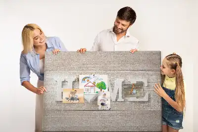 Tableau d’affichage en liège Inscription "home" pour le mur