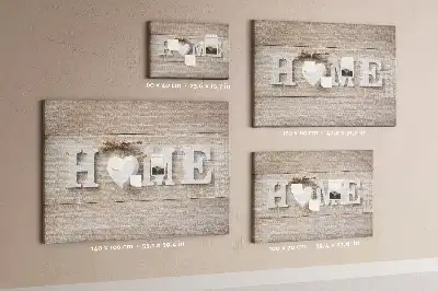 Tableau d’affichage en liège Inscription "home" pour le mur