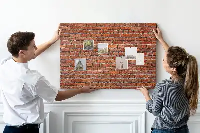 Tableau en liège décoratif motif vieux mur de briques