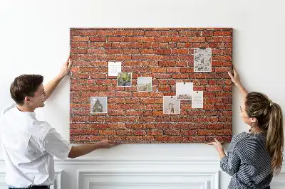 Tableau en liège décoratif motif vieux mur de briques