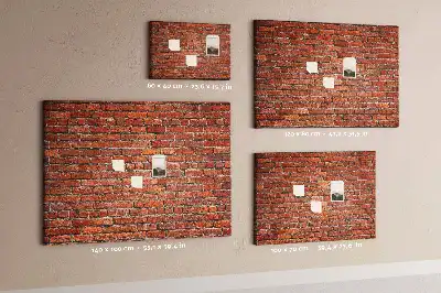 Tableau en liège décoratif motif vieux mur de briques