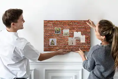 Tableau en liège décoratif motif vieux mur de briques