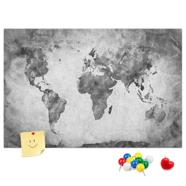 Tableau en liège décoratif Atlas des terres du monde