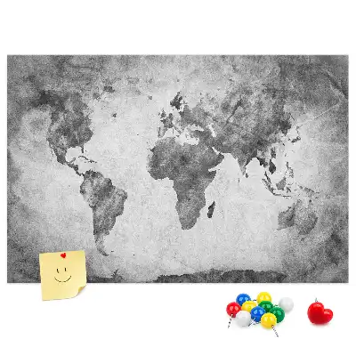 Tableau en liège décoratif Atlas des terres du monde