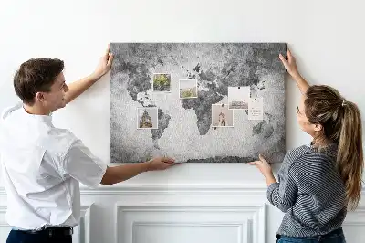 Tableau en liège décoratif Atlas des terres du monde