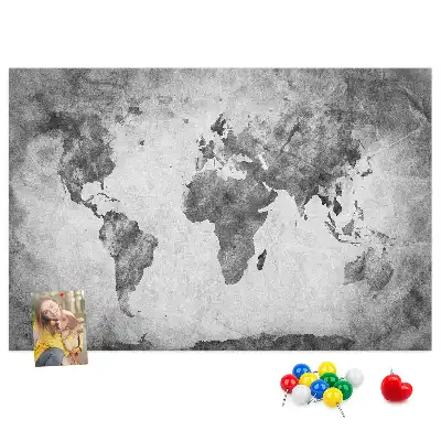 Tableau en liège décoratif Atlas des terres du monde