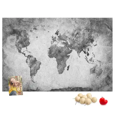 Tableau en liège décoratif Atlas des terres du monde
