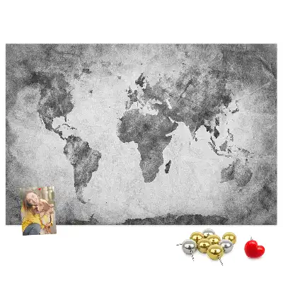 Tableau en liège décoratif Atlas des terres du monde