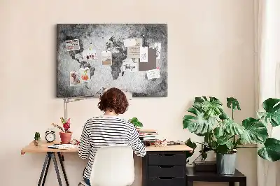 Tableau en liège décoratif Atlas des terres du monde
