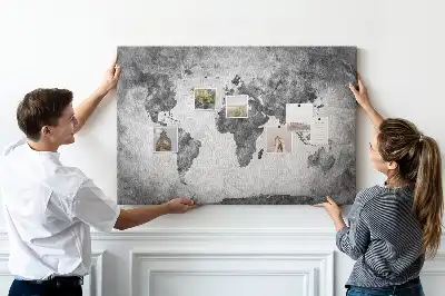 Tableau en liège décoratif Atlas des terres du monde
