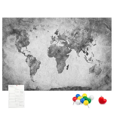 Tableau en liège décoratif Atlas des terres du monde