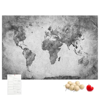 Tableau en liège décoratif Atlas des terres du monde