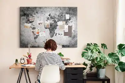 Tableau en liège décoratif Atlas des terres du monde